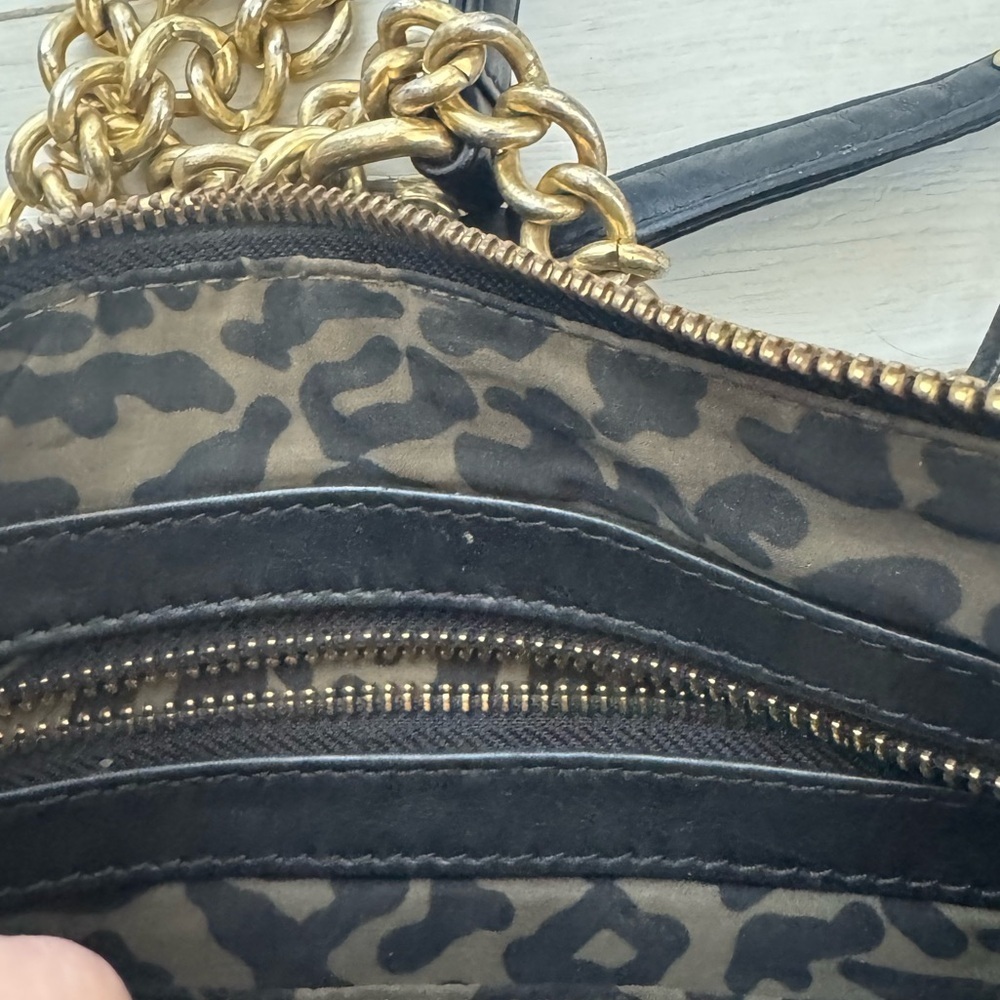 Rebecca Minkoff Black Leather Mini MAC Crossbody Bag Gold Tone Hardware - Picture 11 of 13